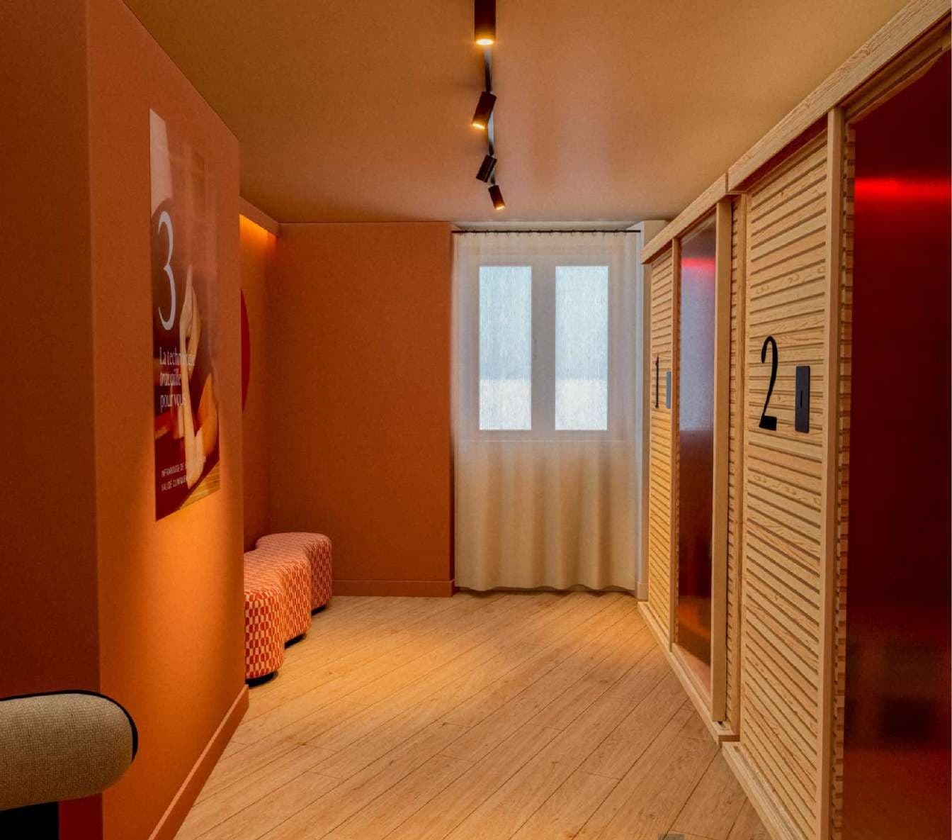 L'espace Spark des Galeries 27 et ses deux cabines